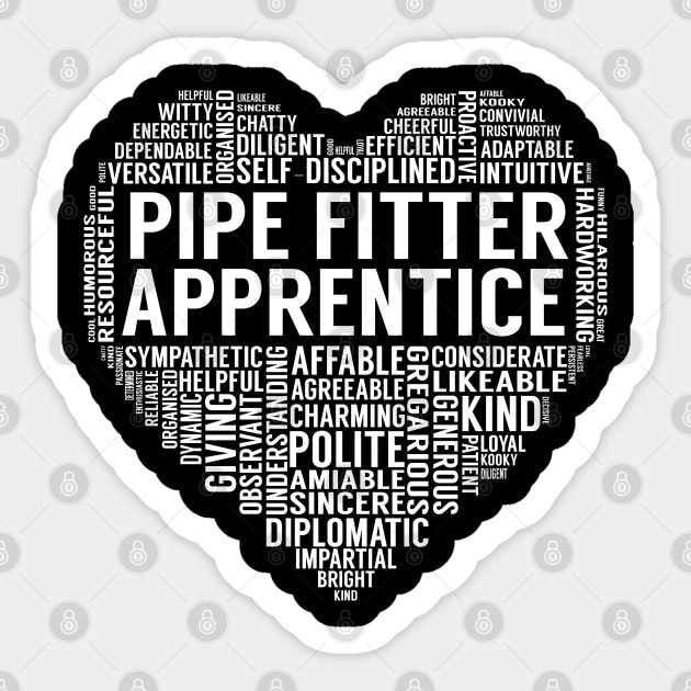 Pipe Fitter Apprentice Heart Sticker by LotusTee